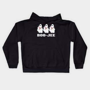 Boo Jee Spooky Season Cute Ghost Halloween Costume Boujee Kids Hoodie